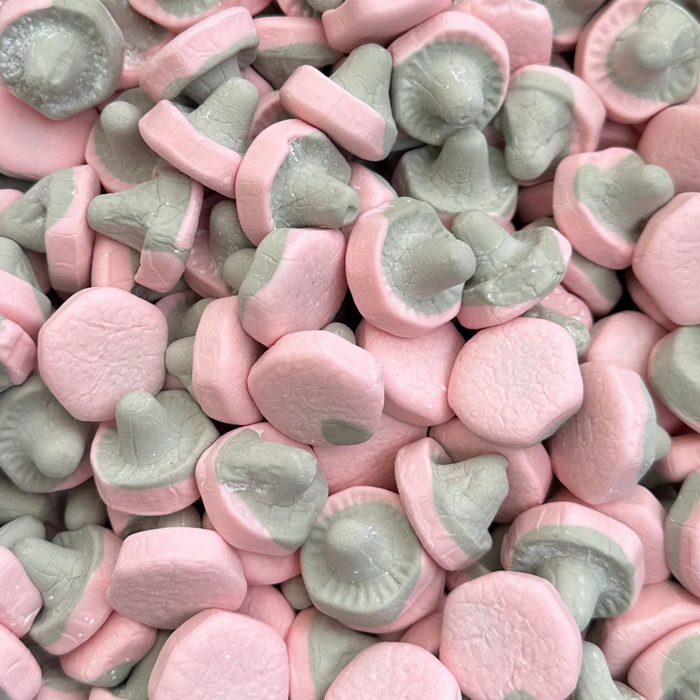Raspberry Liquorice Mushrooms