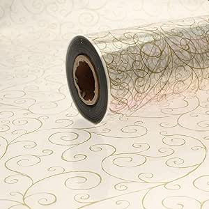 Gold Scroll Cellophane
