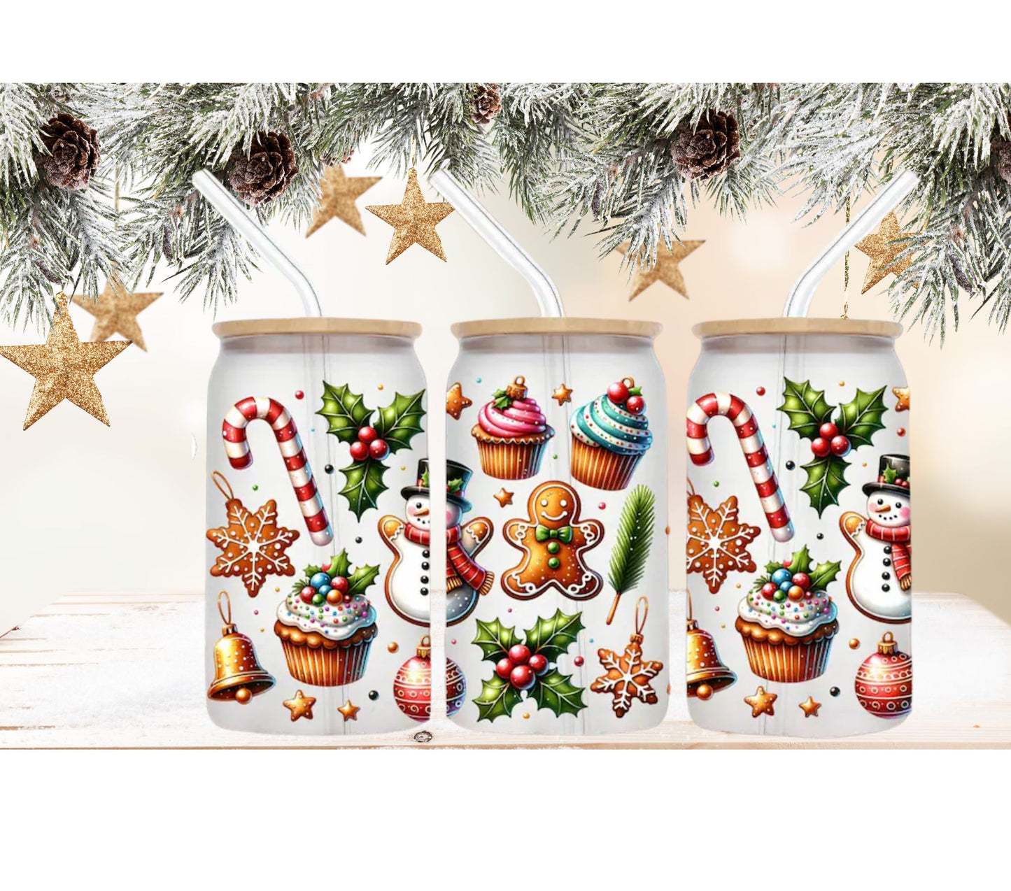 16oz Frosted Libbey Glass