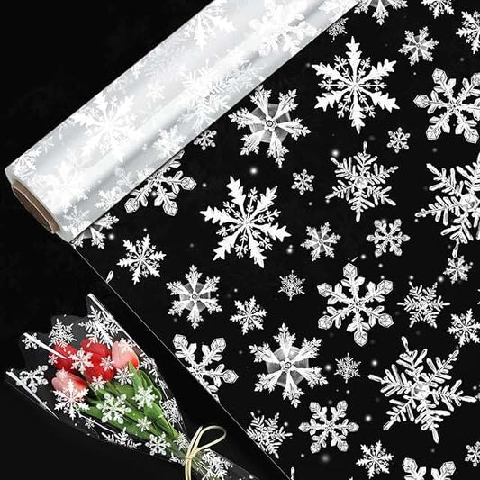 White Snowflakes Cellophane