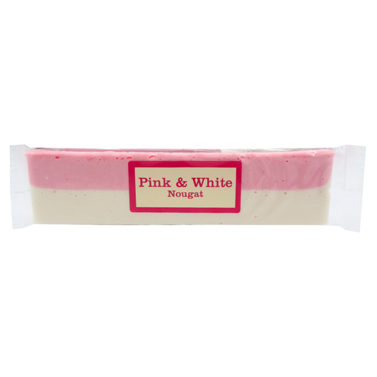 The Real Candy Co - Pink & White Nougat Bar 130g