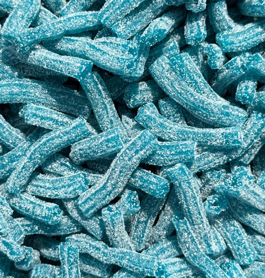 Sour Blue Raspberry Straw Bites