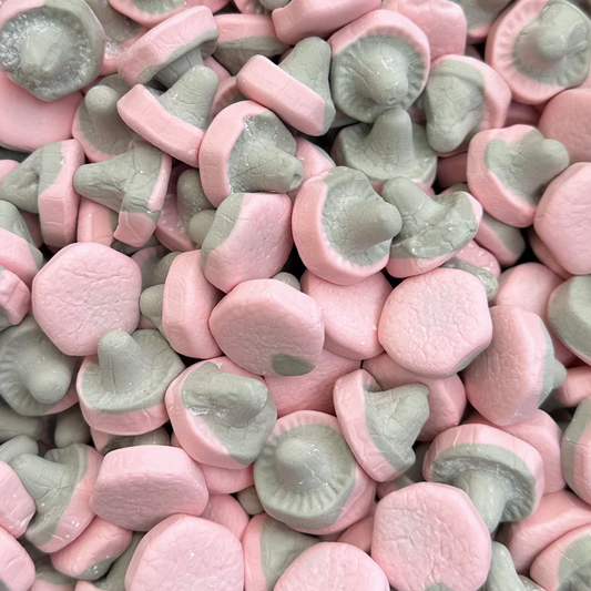 Raspberry Liquorice Mushrooms