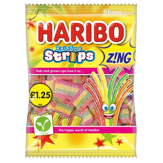 Haribo Rainbow Strips Zing 130g