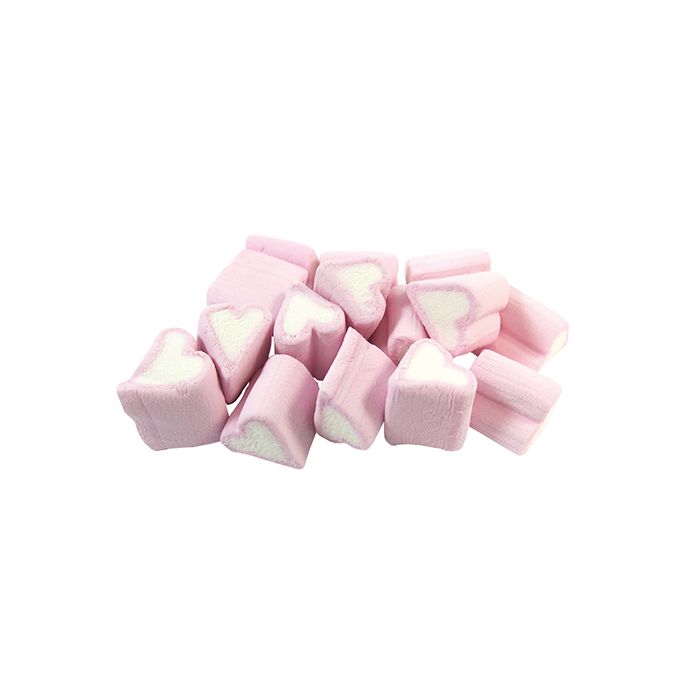 Pink & White Mini Marshmallow Hearts