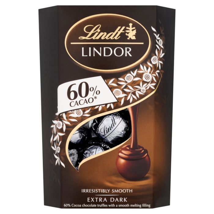 Lindt Lindor Extra Dark Chocolate Truffles Box 200g