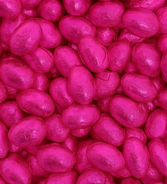 Cerise Foiled Chocolate Eggs